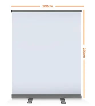 Extra hoog roll-up formaat 200x250cm