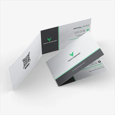 Gevouwen visitekaartjes van premium materiaal