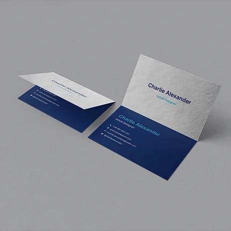 Cartes de visites pliables avec matériaux premiums