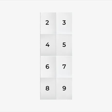 Folders met horizontale zigzag vouw