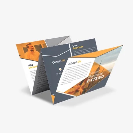 Folders met horizontale zigzag vouw