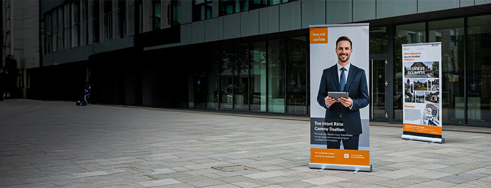 Assortiment gepersonaliseerde roll-up displays